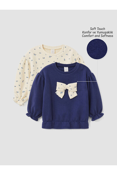 LC Waikiki I Zero Roba Collar Bowknot Baby Girl 2-Piece Sweatshirt from Freez...