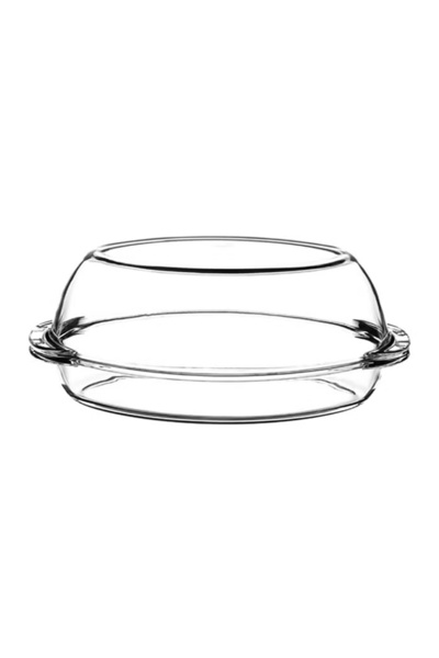Paşabahçe Borcam Oval Casserole With Cover Clear