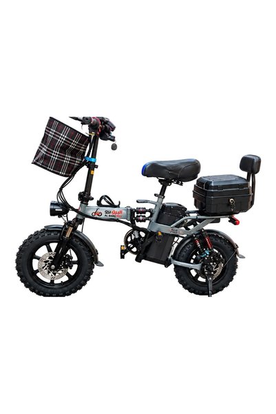 Generic Brand Two Seat 48V 800W Electric Bike 14Inch Tire Electric Bicycle wi...