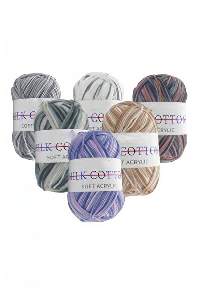 Arabest 6-Piece Set Wool Crochet Yarn Gradient Knitting Baby Yarn 6 Colors