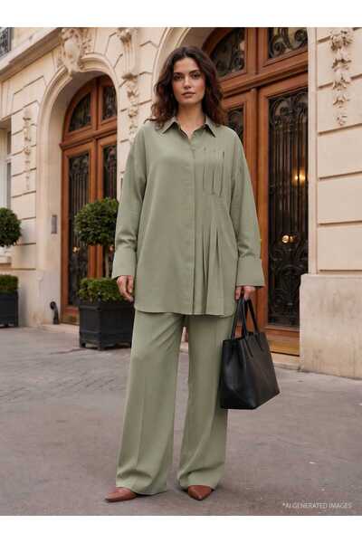 ALİA Plus Size Set - Khaki -