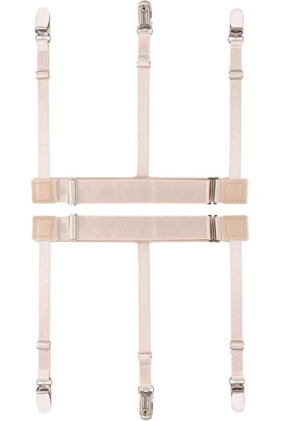 GENERAL Men Shirt Stays Adjustable Elastic Shirt Garter Shirts Holder with No...