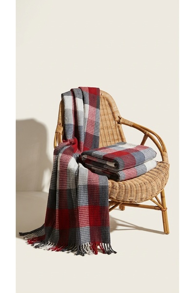 Minteks Cotton Scotch Plaid Patterned Single Blanket