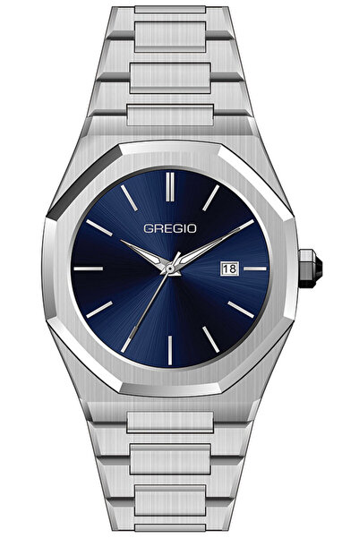 GREGIO Ασημί με Μπλε Καντράν GM102012