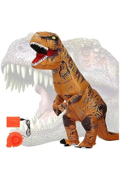 GGEROU Inflatable Dinosaur Costume Adult and Kids Fancy Dinosaur Suit Blow up...
