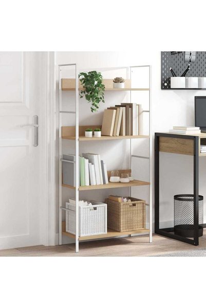 vidaxl Etajeră cărți 4 rafturi, stejar, 60x27,6x124,5cm lemn prelucrat