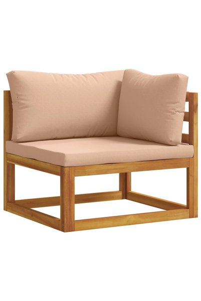 vidaxl Canapea coltar cu perne Lemn Solid de Acacia
