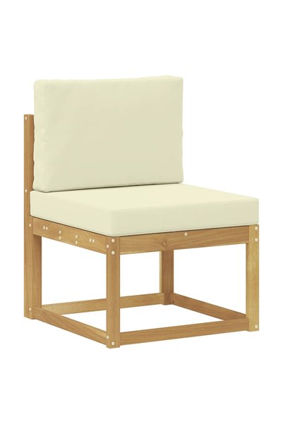 vidaxl Set de canapele de exterior Lemn Solid de Acacia Alb și crem