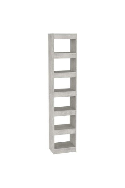 vidaxl Bibliotecă/Separator cameră, gri beton, 40x30x198 cm