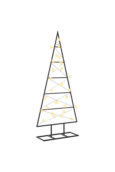 vidaxl Pom de Crăciun din metal KUOPIO 90 cm Alb cald