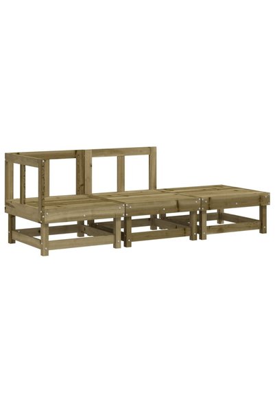 vidaxl Set mobilier de grădină, 3 piese, lemn de pin impregnat