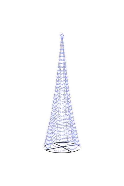 vidaxl Brad de Crăciun spiralat cu LED, cu bază EKENAS 500 cm