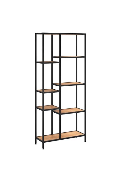 vidaxl Bibliotecă, 80x30x180 cm, oțel și lemn prelucrat
