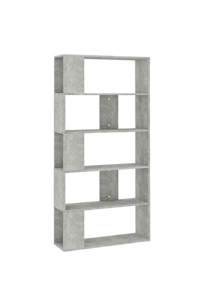 vidaxl Bibliotecă/Separator, gri beton, 80x24x159 cm, lemn prelucrat