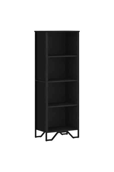 vidaxl Bibliotecă, negru, 50x31x137,5 cm, lemn prelucrat