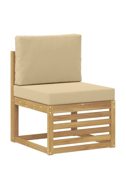 vidaxl Canapea Medie pentru Exterior Lemn Solid de Acacia Alb