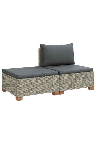 vidaxl 2 buc. Set de Lounge din Ratan cu Perne GENDT Ratan