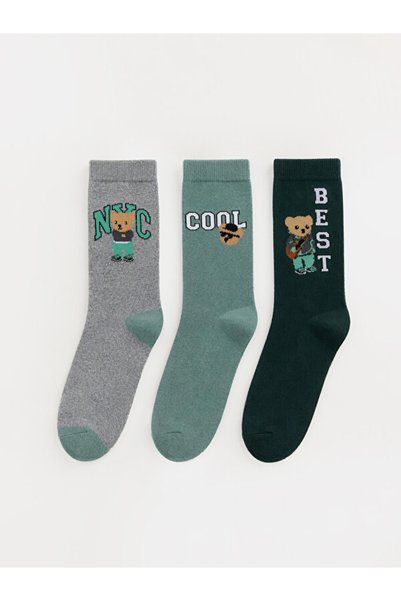LC Waikiki I 3-Pack Embroidered Boys' Socks from Freezen Store