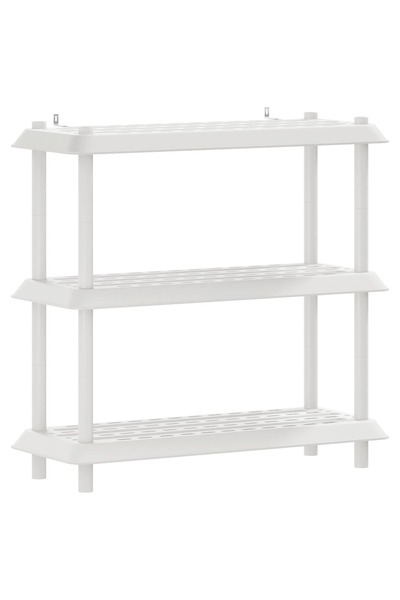 vidaxl Unitate de rafturi 3 niveluri 100 x 40 x 96 cm PP Alb