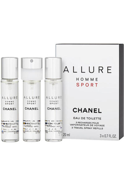 Chanel ALLURE HOMME SPORT (M) EDT 3x20 مل عبوة إعادة تعبئة للسفر