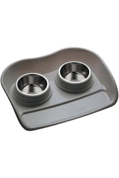 Mps Cat and Dog Double Metal Bowl Small 0.4 L Italia - 35×46×9 cm