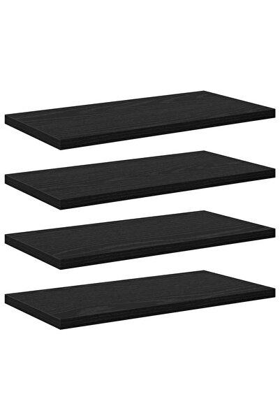 vidaxl Raft pentru cărți 3 niveluri 4 buc. 40 x 20 x 1,5 cm Negru