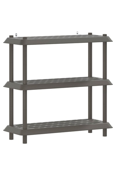 vidaxl Unitate de rafturi 3 niveluri 100 x 40 x 96 cm PP Gri deschis