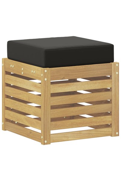 vidaxl Bancă de exterior Lemn Solid de Acacia Alb spălat și negru