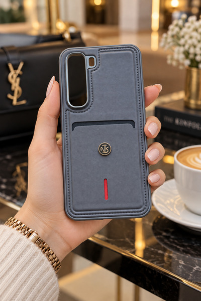 TechTrove İnfinix Hot 60 Pro Plus Uyumlu Kartlıklı Deri Görünümlü Dikiş Detay...