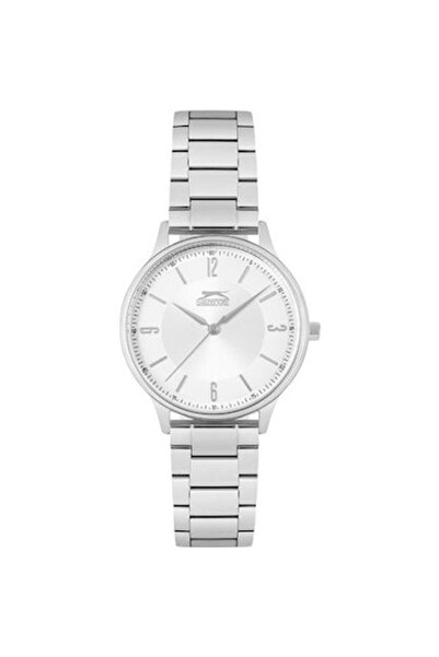 Slazenger Γυναικείο ρολόι SL.9.6240.3.02 με ασημένιο μπρασελέ και λευκό καντράν.