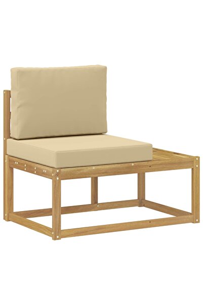 vidaxl Canapea de exterior Alb 91 x 63 x 73 cm Lemn Solid de Acacia