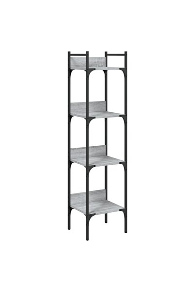 vidaxl Bibliotecă 4 niveluri, gri sonoma 35x30x138,5 cm lemn prelucrat