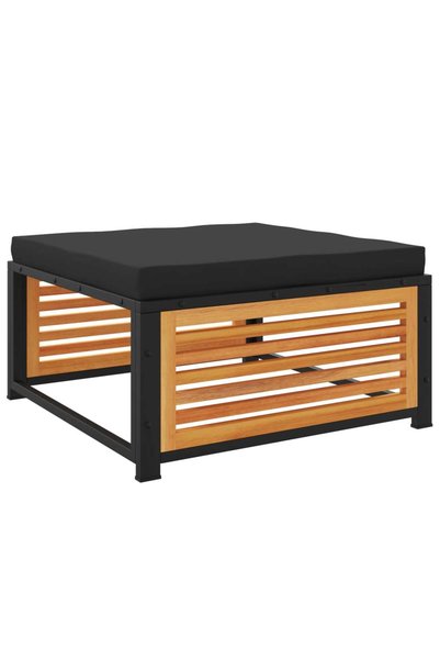 vidaxl Taburet de grădină cu pernă 68x68x30 cm lemn masiv acacia