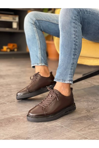 MOR KUNDURA Brown Genuine Leather Daily Use Men's Shoes Arn26528