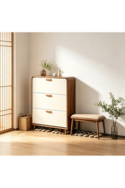 Ararico Freestanding Flip Shoe Cabinet, Multi-Layer Dustproof Narrow Shoe Sto...