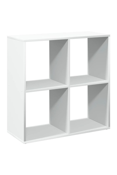 vidaxl Bibliotecă separatoare de cameră, albă, 69,5x29x69,5 cm, lemn stratificat