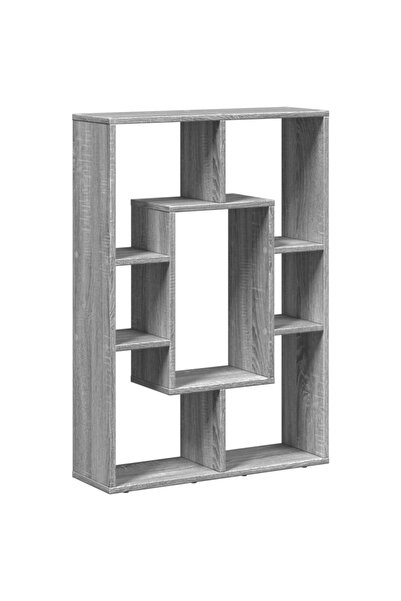 vidaxl Bibliotecă, gri sonoma, 63x20x90 cm, lemn prelucrat