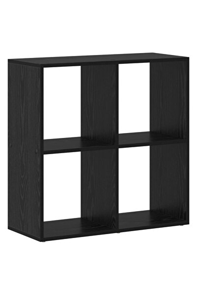 vidaxl Dulap pentru cărți 4 niveluri 69,5 x 29 x 69,5 cm Stejar Negru