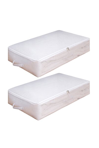 Noonedibs Recipiente de depozitare sub pat cu fermoar 50 * 40 * 15 cm, organi...