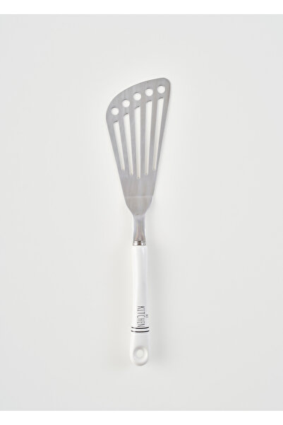 Bella Maison My Kitchen Çelik Oluklu Spatula Beyaz (30,4x7x1,6 cm)