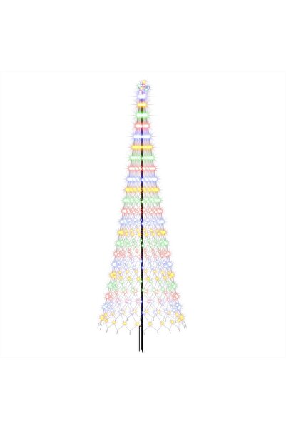 vidaxl Brad de Crăciun LED 400 cm 450 LED-uri Multicolor Fier Negru