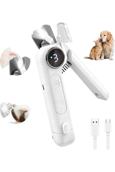 TERRIFI 2 in 1 Dog Nail Grinder & Clippers, 3-Speed Electric Pet Nail Trimmer...