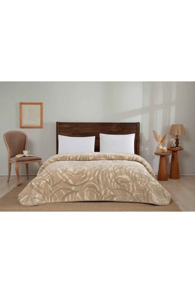 Taç Darcy Polyester Double Blanket Mink