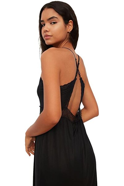 TRENDYOLMİLLA PERFUME Trendyol Womens Ruched Knitted Nightgown Nightgown
