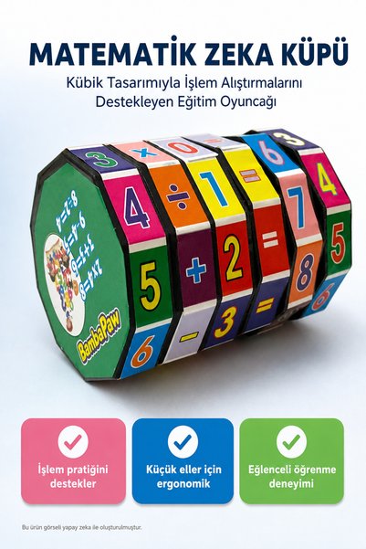 BambaPaw Matematik Eğitim Oyuncağı, Kübik Tasarımıyla İşlem Alıştırmalarını D...