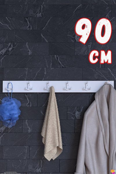Modilayn Enna 18-Hook Bathroom Hanger Set of 3 (76.4X9.6 cm) - Stylish Design...