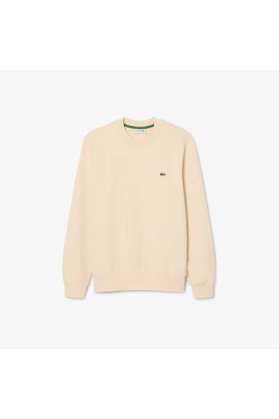 Lacoste Erkek Classic Fit Bisiklet Yaka Krem Sweatshirt