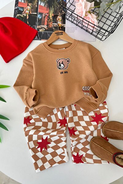 Minigimin Cicileri Bear Vibe Dama Детайлен комплект от 2 части за момчета - М...