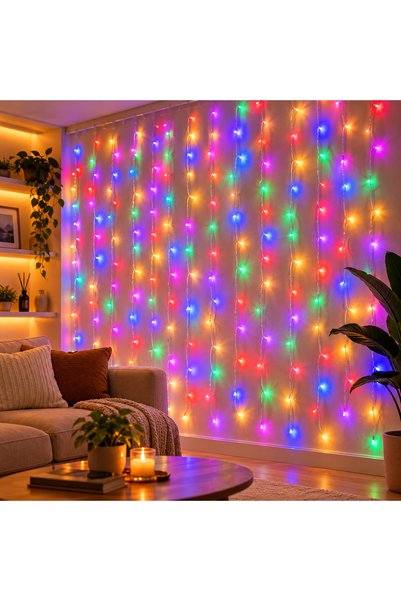 YDGR 10 Metre Eklemeli 3 Fonksiyonlu Renkli Dekoratif Peri LED Işık Zinciri – Ev, Balkon, Bahçe ve Organizasyon Aydınlatması