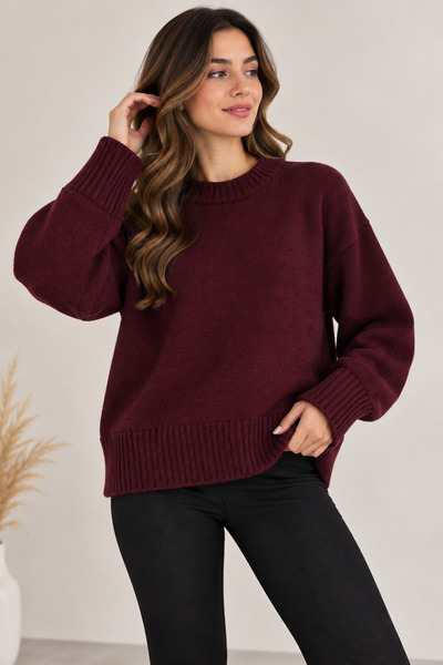 YPC TEKSTİL Women's Knitwear Sweater Wide Sleeves